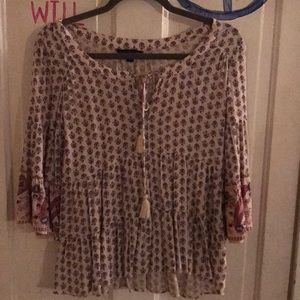 American eagle peasant top